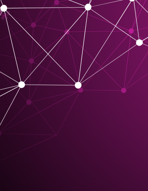 Abstract connected network representing intelligent digital systems